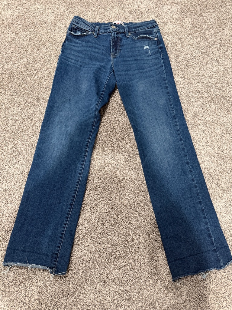 Lucky Brand Womens StraightLeg Jeans In Dark Blue Denim